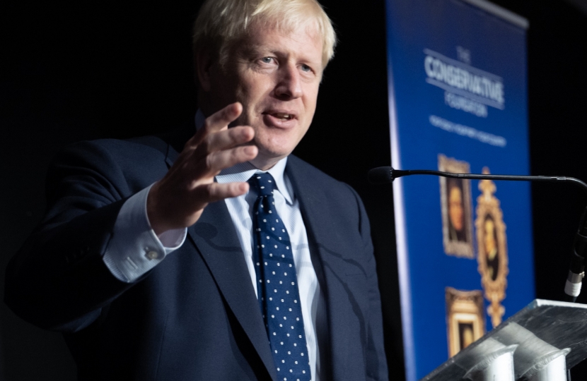 Boris Johnson PM, Association Finance Lunch, Party Conference 2019